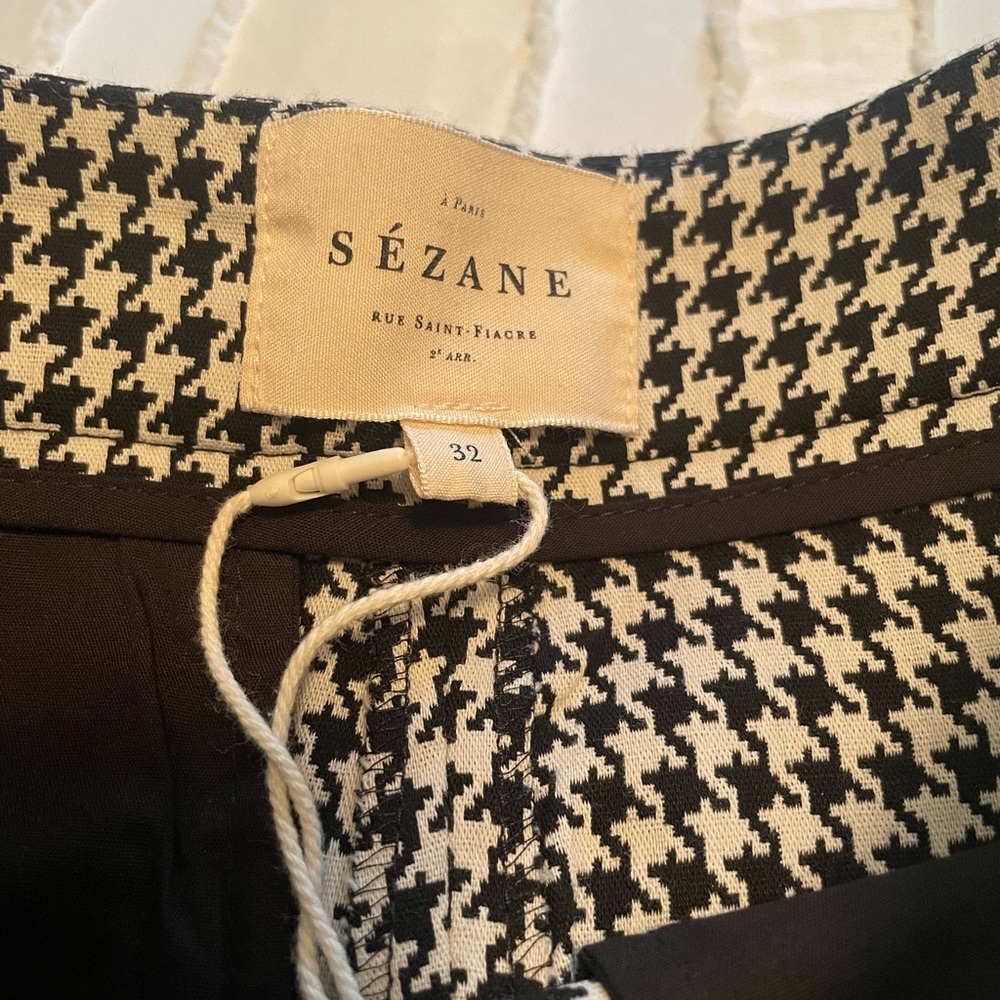 Sézane Clara pants houndstooth